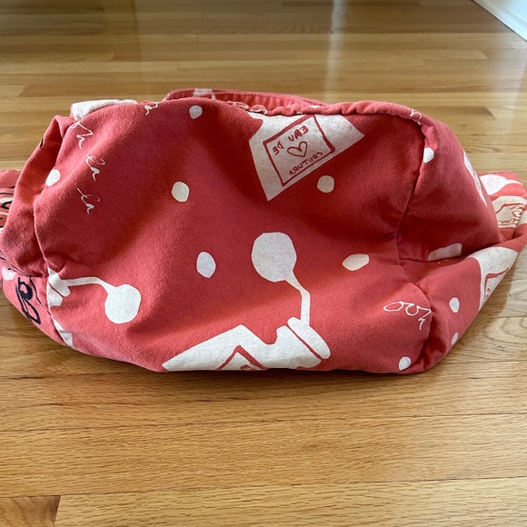 Juicy Couture Y2K Tote Bag Orange Pink Canvas Bag - Picture 6 of 16